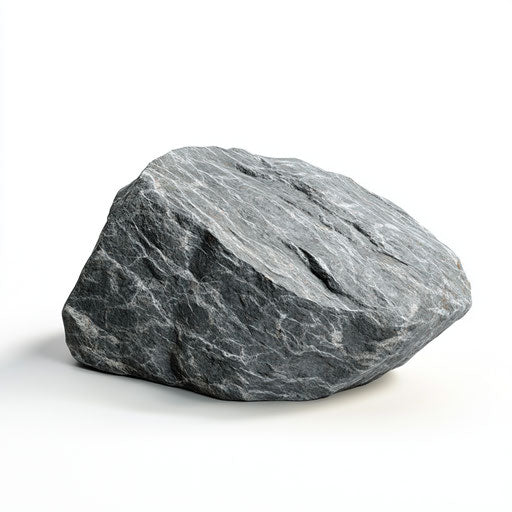 3D Stone on flat white background, isolated clipart