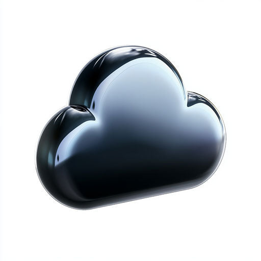 Realistic cloud storage icon, high resolution, isolated