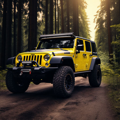 Classic Bright Yellow Jeep Wrangler