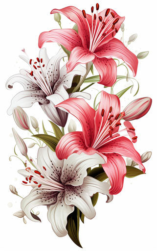 Botanical impressions in light gray and light black