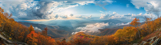 Autumn panorama, Great Smoky Mountains National Park