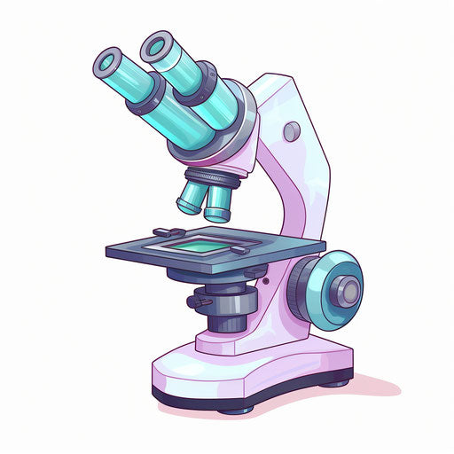 Microscope clipart in Pastel Colors Art style, white background