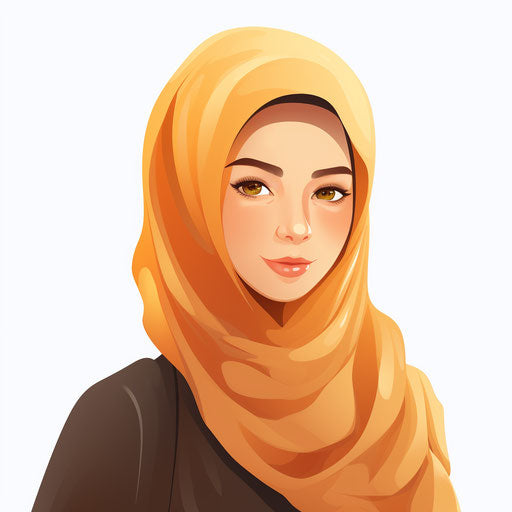 Muslim clipart in Minimalist style, on white background
