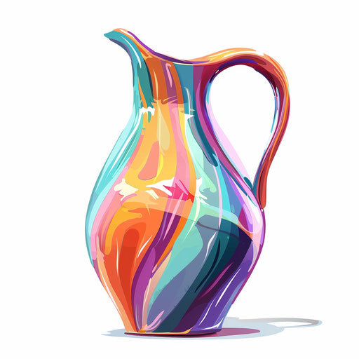 Realistic illustration of a jug with a clip on white background