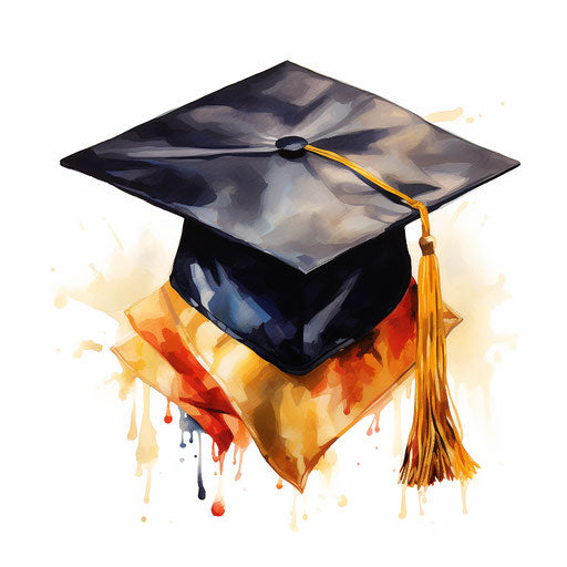 Graduation Cap Oil Painting