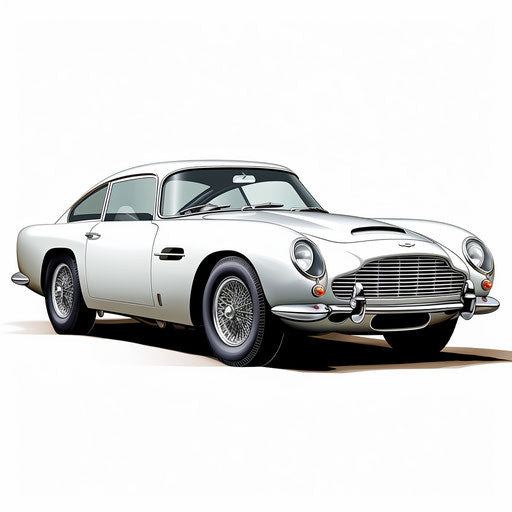 White car on white background