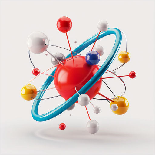Photo-realistic physics clipart on white background