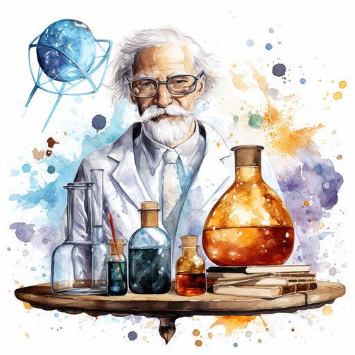 Science illustration in the style of Oil painting