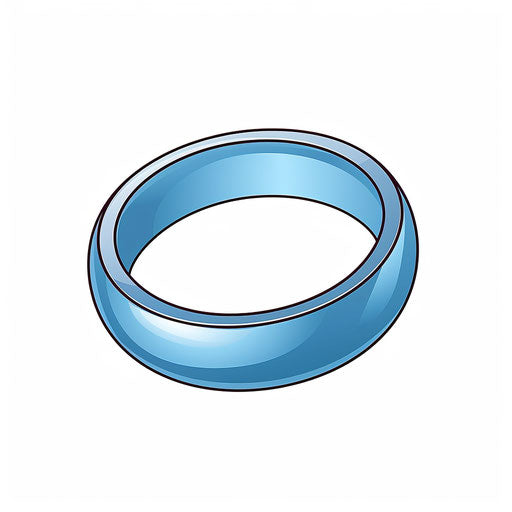 Minimalist ring clipart on white background
