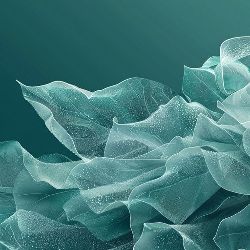 Realistic cold illustration with teal flat background