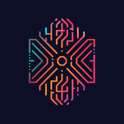 Innovation symbol intertwined with circuit board pattern