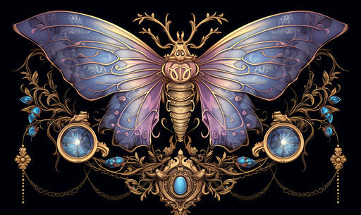 Skull moth: detailed character design and colorful realism