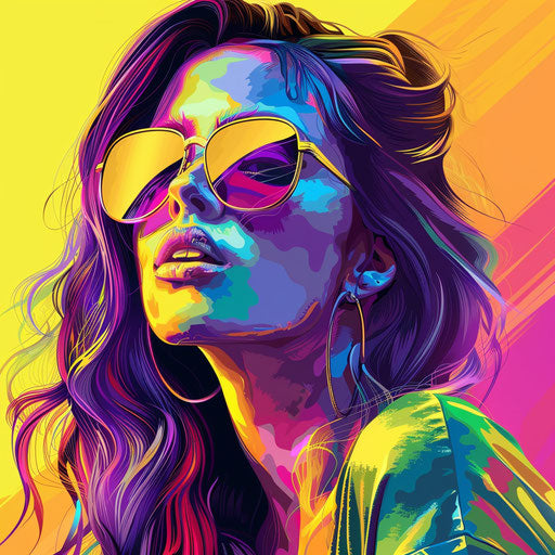 Realistic clipart illustration on vibrant random backdrop