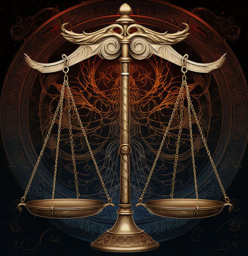 The scales of Libra, a PNG download design
