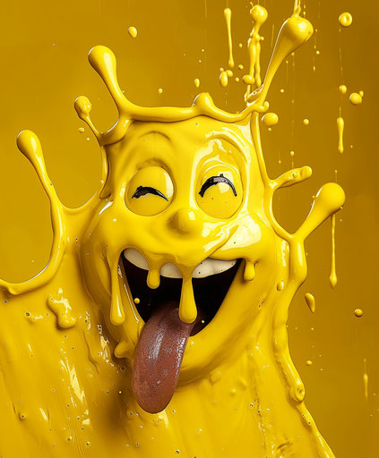 Yellow emoji face with tongue out