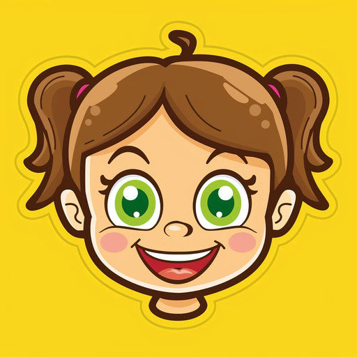 Cute smiley face emoji clipart, yellow background, sticker style