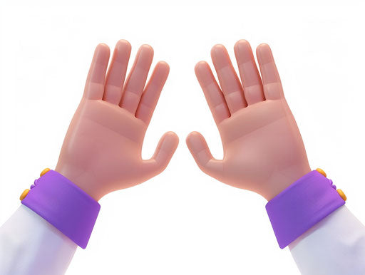 Pixar style high five gesture