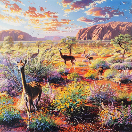 Animals thriving in the unique landscape of the Australian Outback