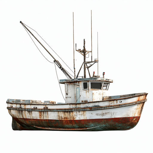 Realistic clipart of a fishing boat