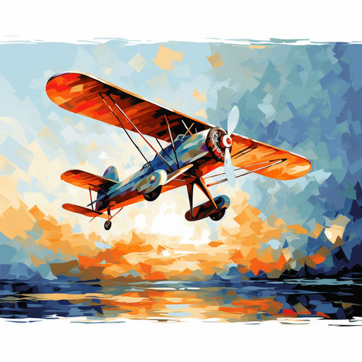 Air illustration in the style of Impressionistic Art