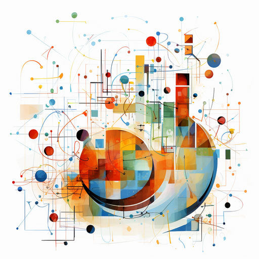 Math clipart in the style of Impressionistic Art