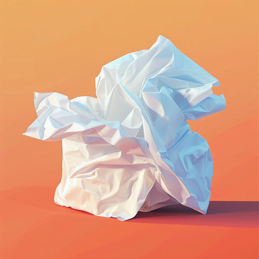 Fabric illustration with flat random color background