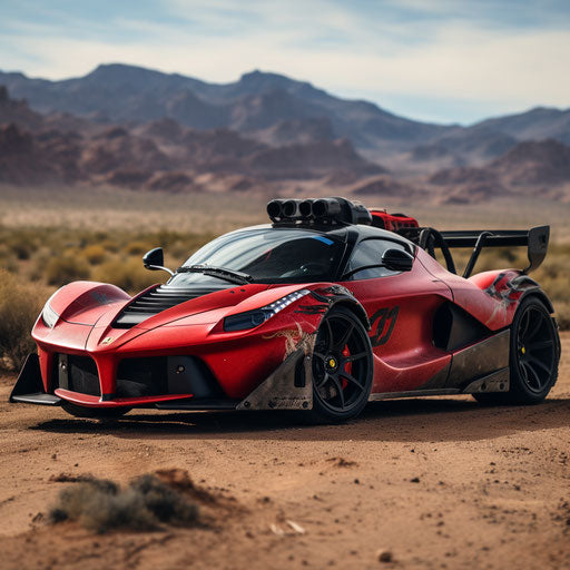 The Laferrari classic transformed into a rally version with modifications for off-road adventures