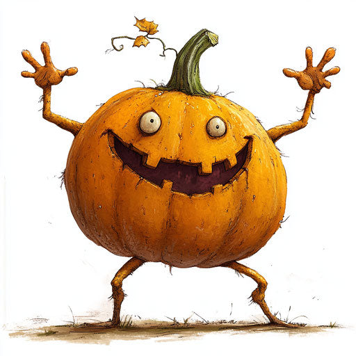 All-In-One Pumpkin Patch Caricature Clipart Graphics Package