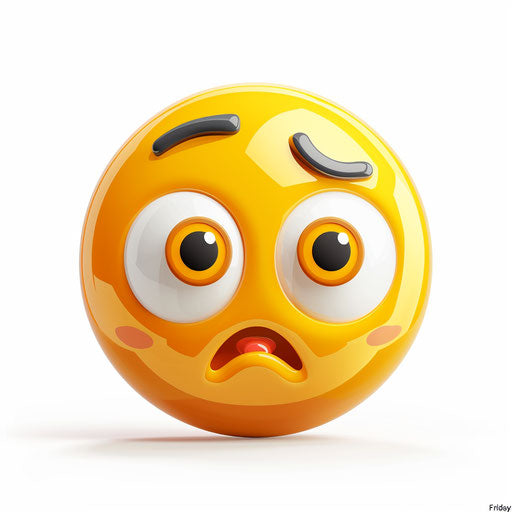 An expressive emoji with large, confused eyes