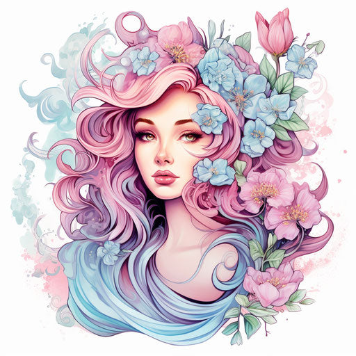 June illustration in the style of Pastel Colors Art