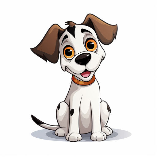 Dog in Minimalist style on white background