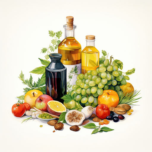 Health clipart in the style of Oil painting, on a white background