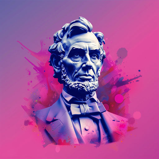 Presidents Day Clipart on Bright Magenta Background