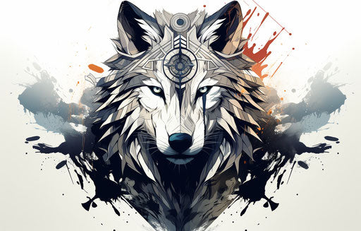 Modern tribal wolves, captivating style 3840x2160