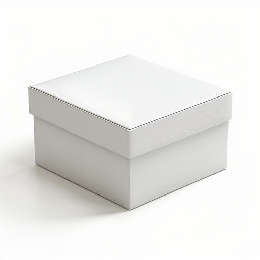 Realistic box clipart with flat white background