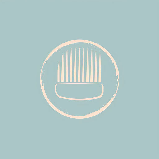 Stylish brush icon on pastel blue background