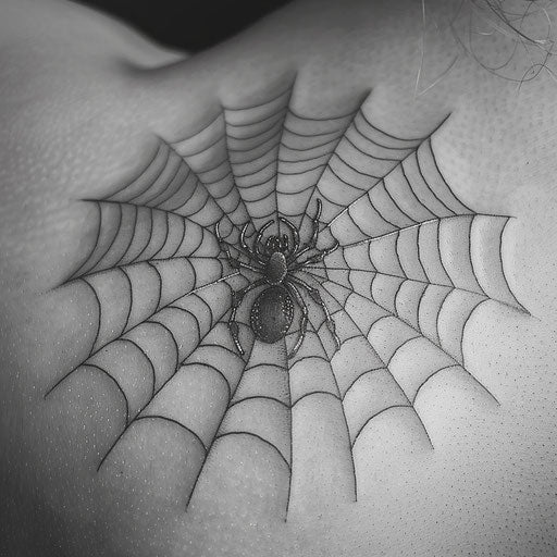 Spider web with hidden message