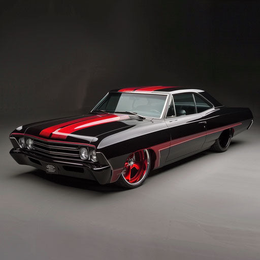 1967 Chevy Bel Air with bold design and carbon fiber body