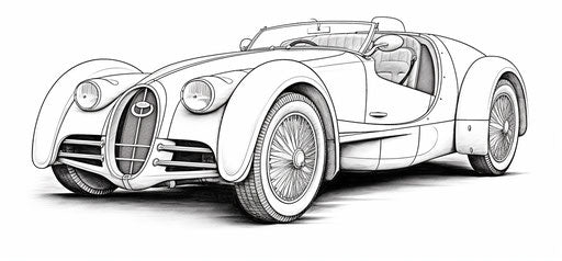 Bugatti car coloring pages for kids