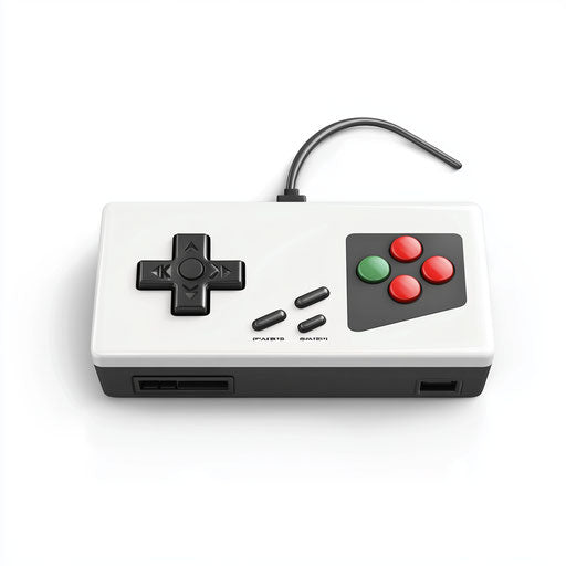 3D Video Game Console in photo realistic style on flat white background