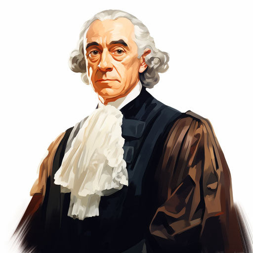 Judge illustration in the style of Oil painting