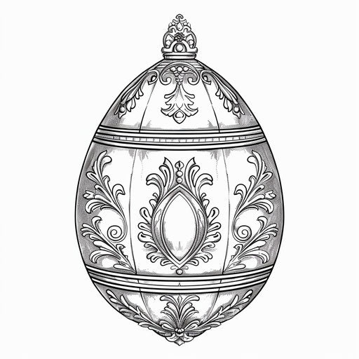 Luxurious egg with high-fashion designs, Megan Hess style