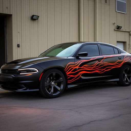 Dodge Charger Hellcat Flame Decals