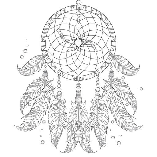 Simple dream catcher with feathers and beads, perfect for kids