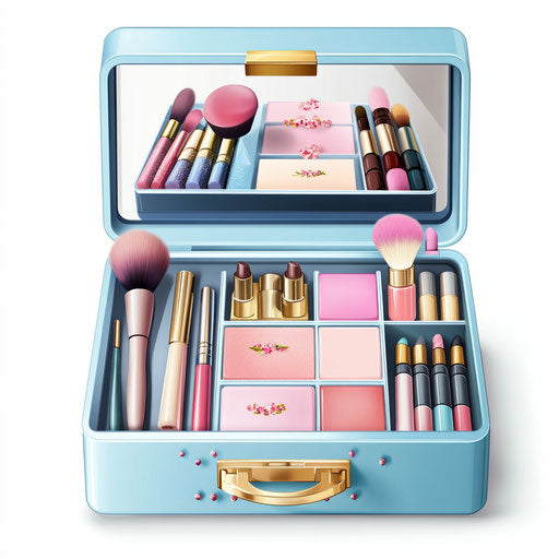Realistic illustration of a makeup box