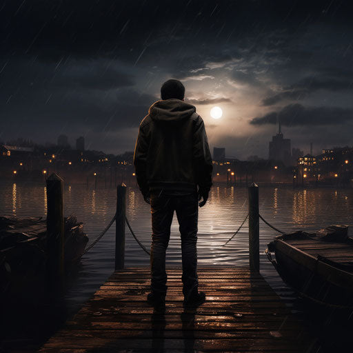 Attractive person on the dock outside