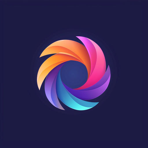 Modern cool logo with gradient background and vibrant colors