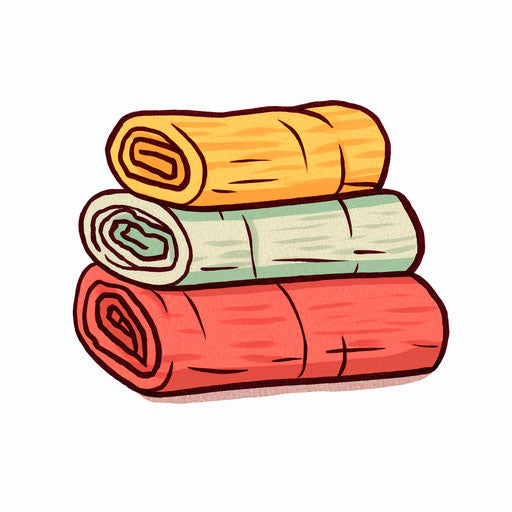 Minimalist style towel on white background