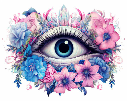 Bright symbol, exotic realism, colorful drawings, aerial view