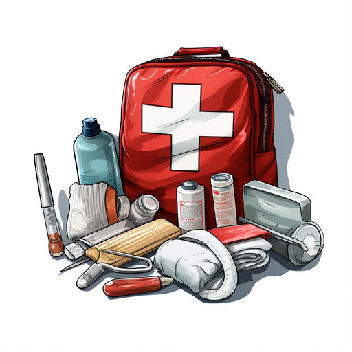 First aid drawing in the style of Chiaroscuro Art, on white background